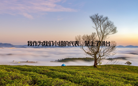 我作为我们小组的代表, 站上了讲台