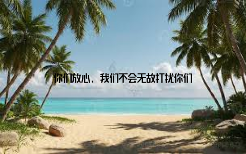 你们放心, 我们不会无故打扰你们
