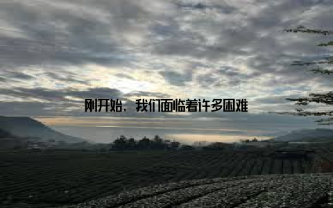 刚开始, 我们面临着许多困难