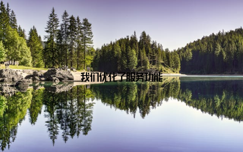 我们优化了服务功能