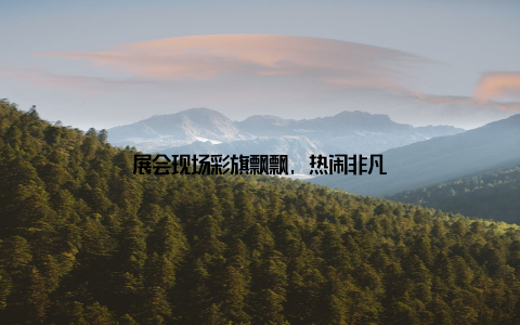 展会现场彩旗飘飘, 热闹非凡