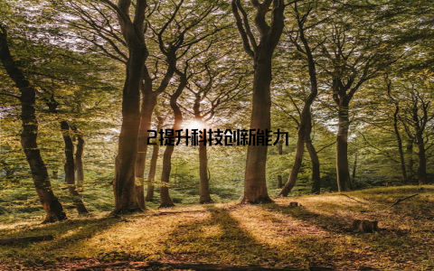 2提升科技创新能力