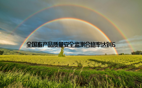 全国畜产品质量安全监测合格率达到6
