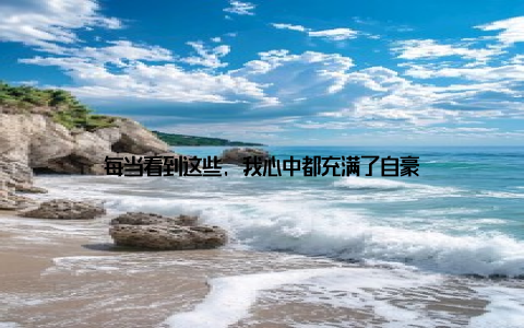 每当看到这些, 我心中都充满了自豪