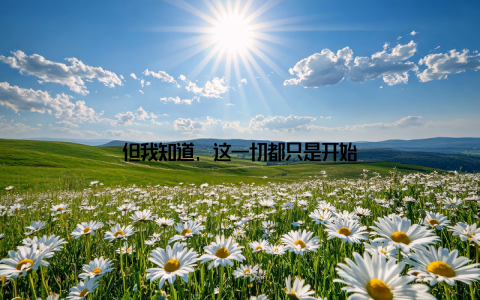 但我知道, 这一切都只是开始