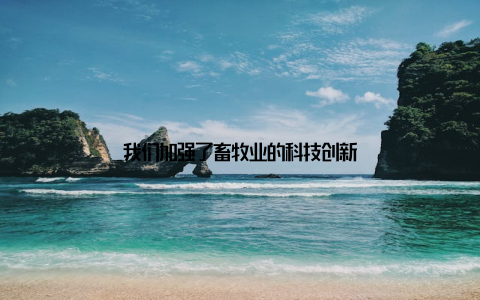 我们加强了畜牧业的科技创新