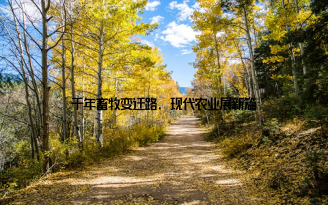 千年畜牧变迁路, 现代农业展新篇