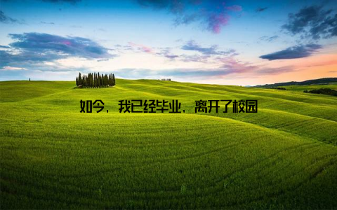 如今, 我已经毕业, 离开了校园